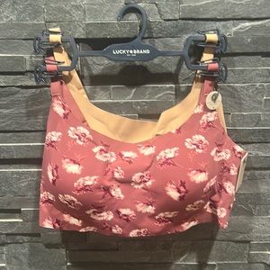 Lucky Brand Silky Smooth Seamless No Lines Laser Cut Tech Sealed Pull on Bra Set